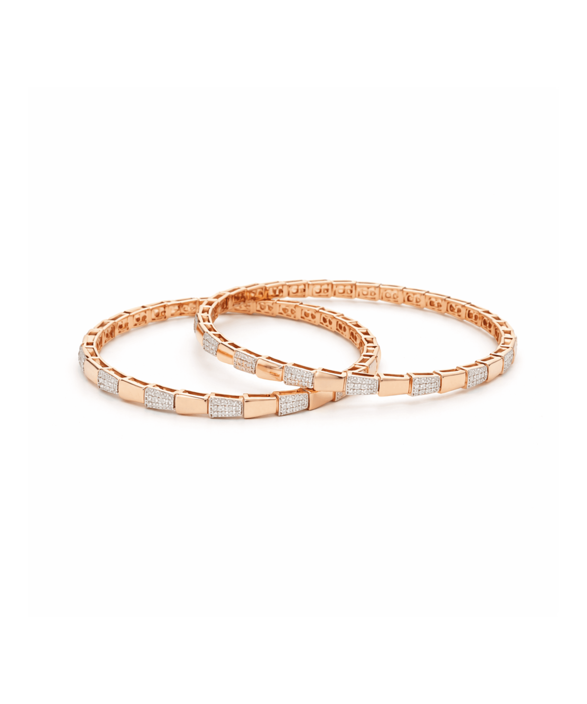 Chevron Gold Bangles Set alternate view