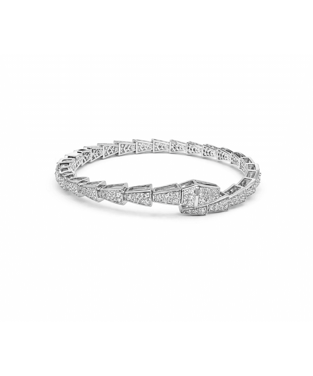 Chevron White Stone Bracelet 