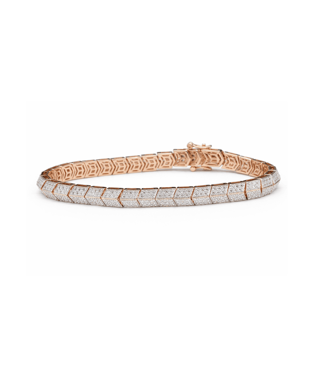 Rose Gold Chevron Bracelet