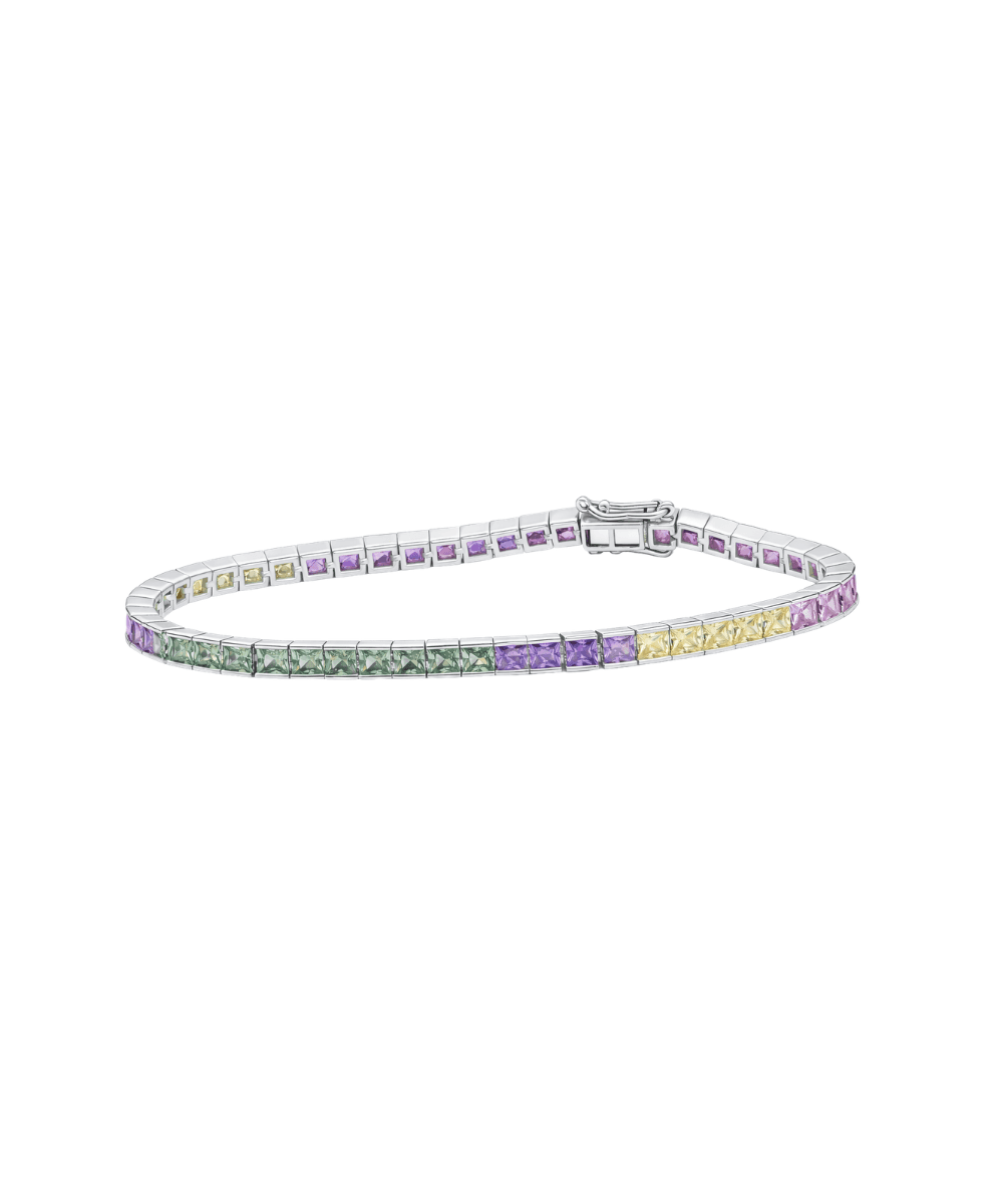Pastel Multi Color Stone Tennis Bracelet