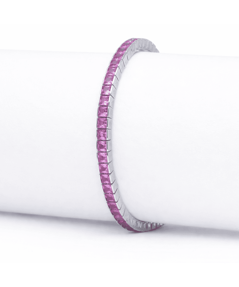 Pink Diamond Princess Cut Bracelet alternate view