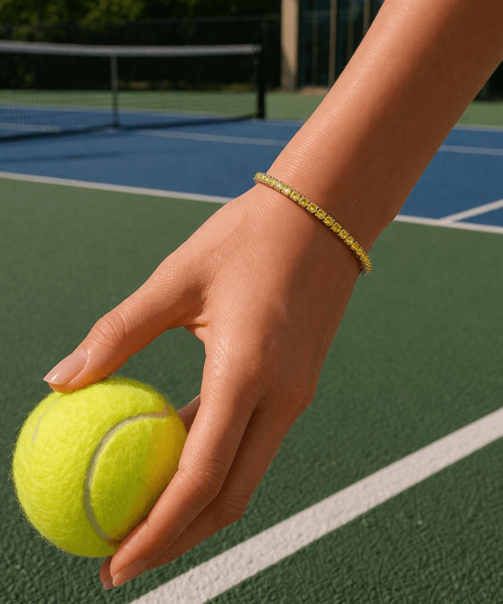 Round Yellow Tennis Bracelet thumbnail 2