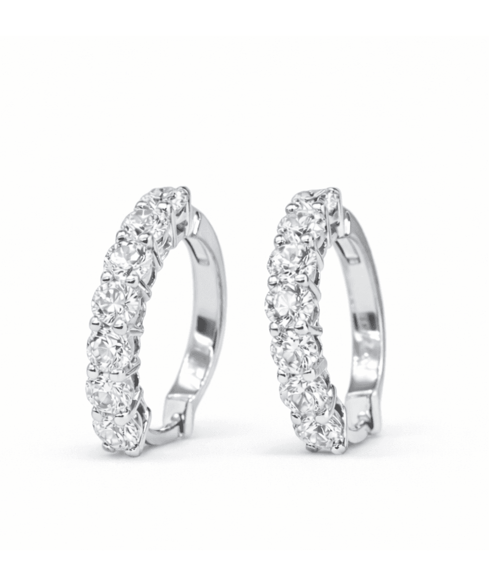 Zircon Hoop Earrings alternate view