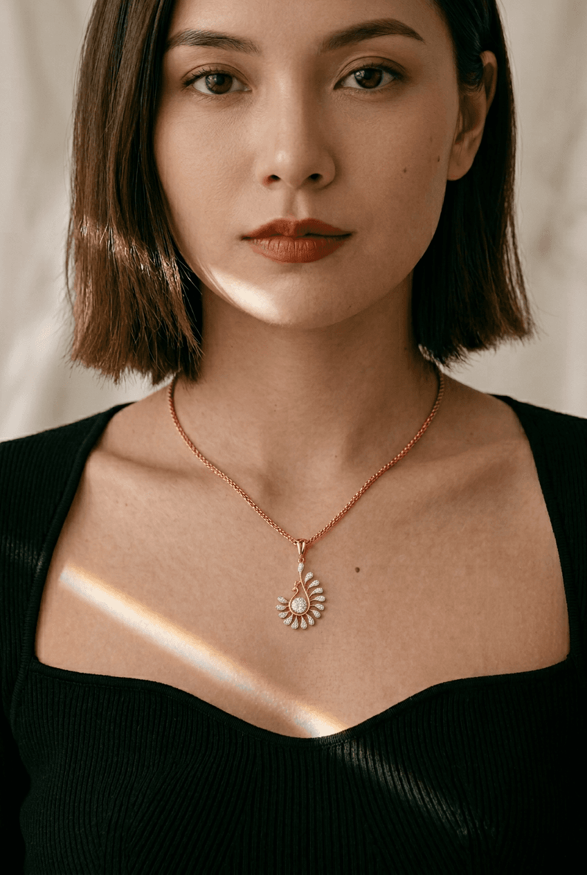 Peacock Pendant Necklace thumbnail 2