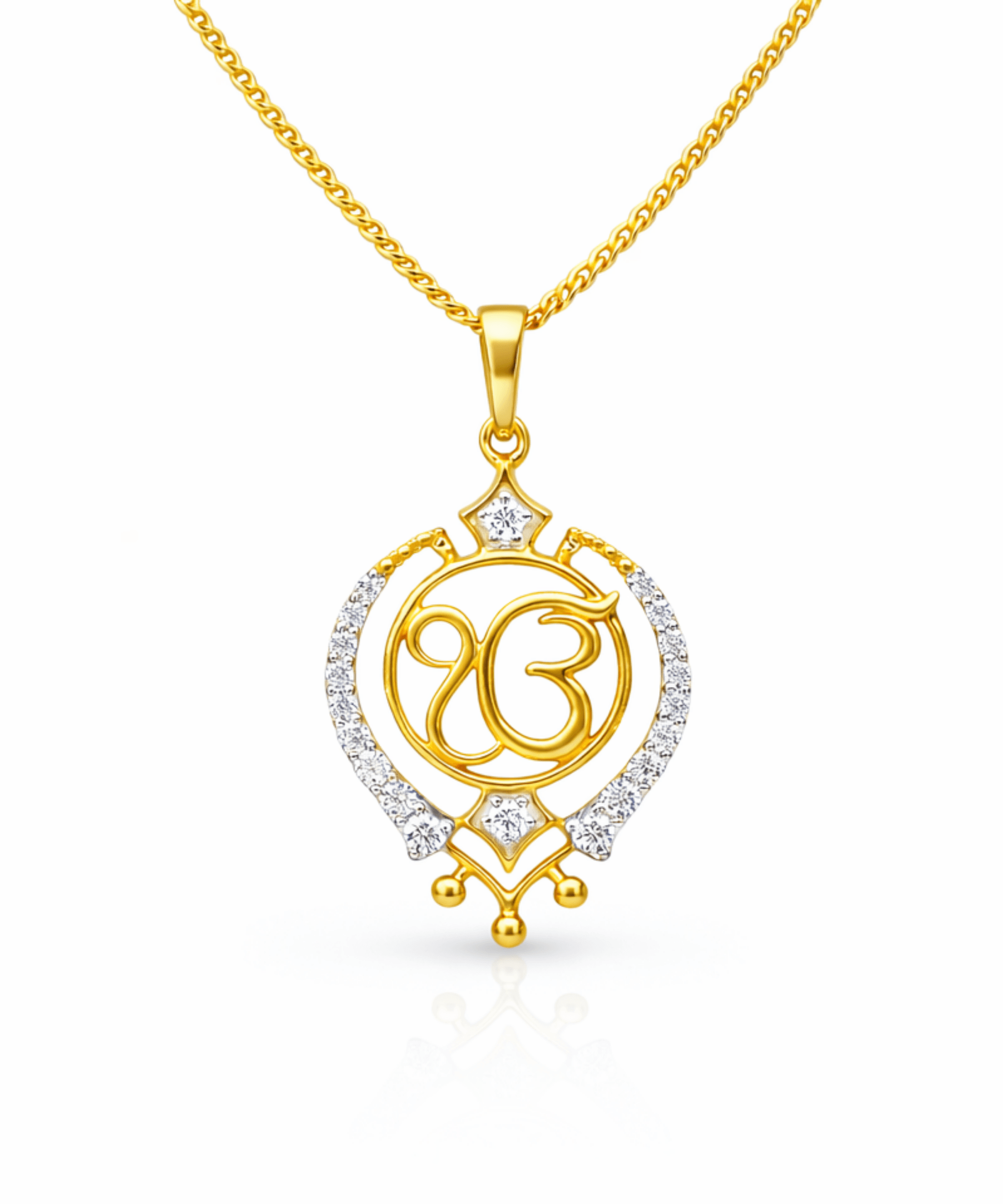 Golden Ik Onkar Pendant