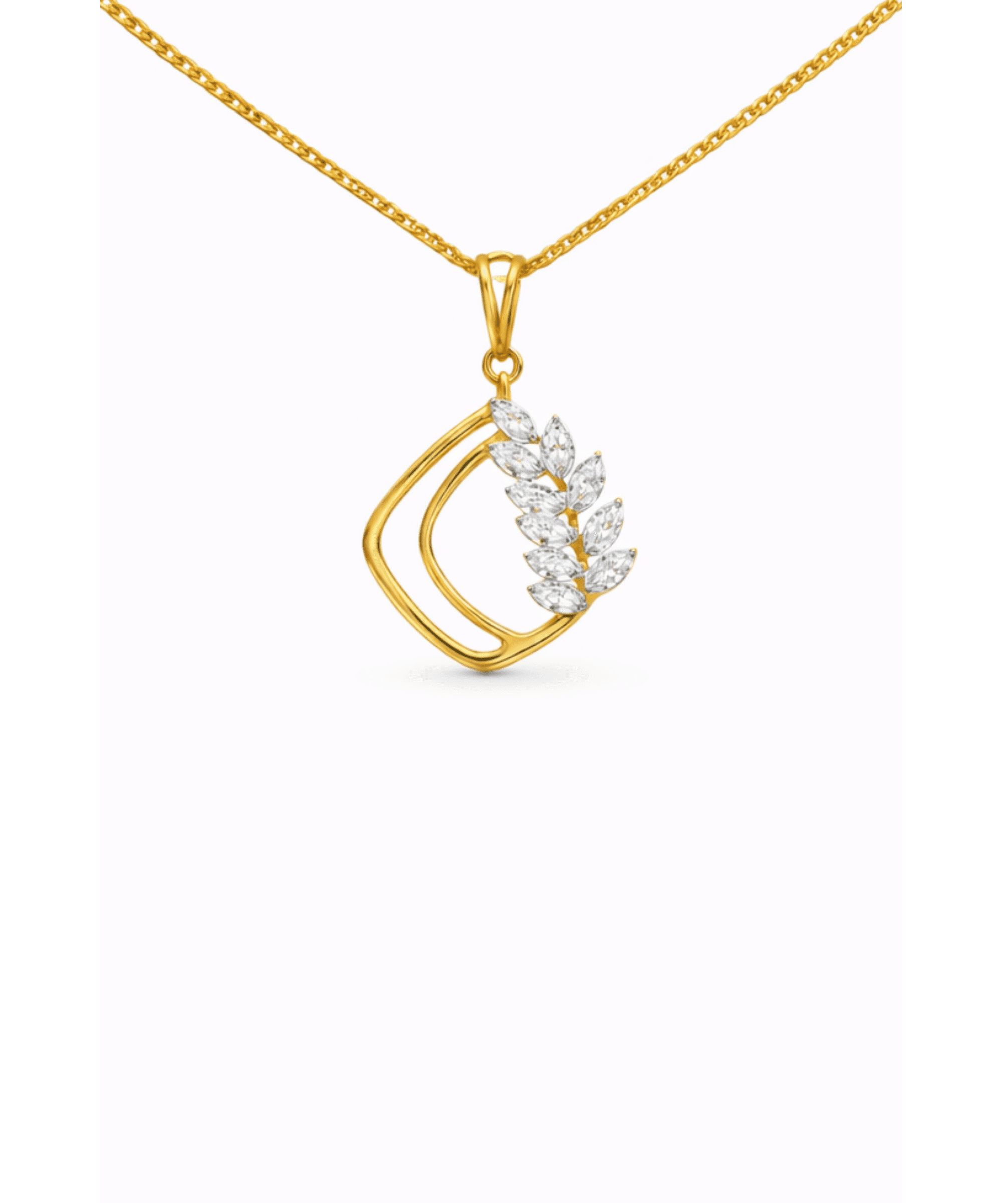 Golden Leaf Frame Pendant