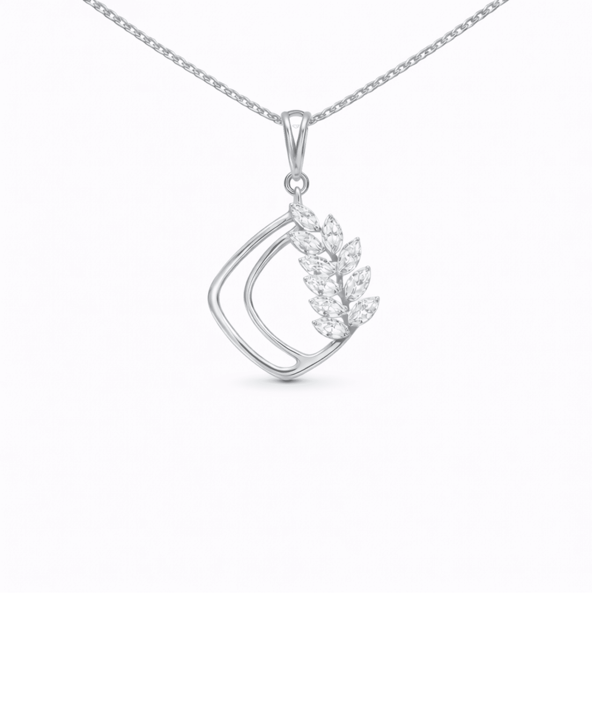 Golden Leaf Frame Pendant alternate view