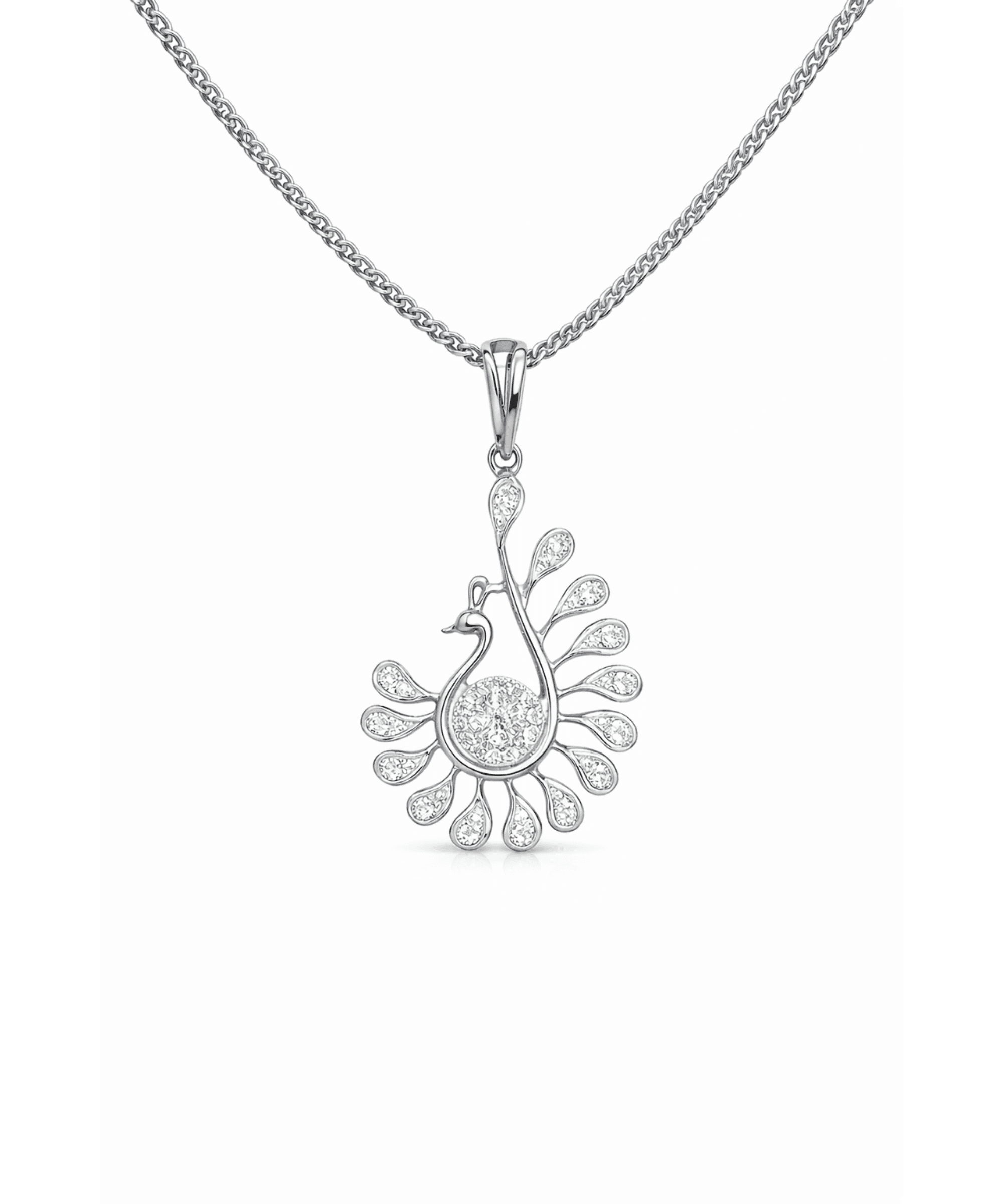 Peacock Pendant Necklace alternate view