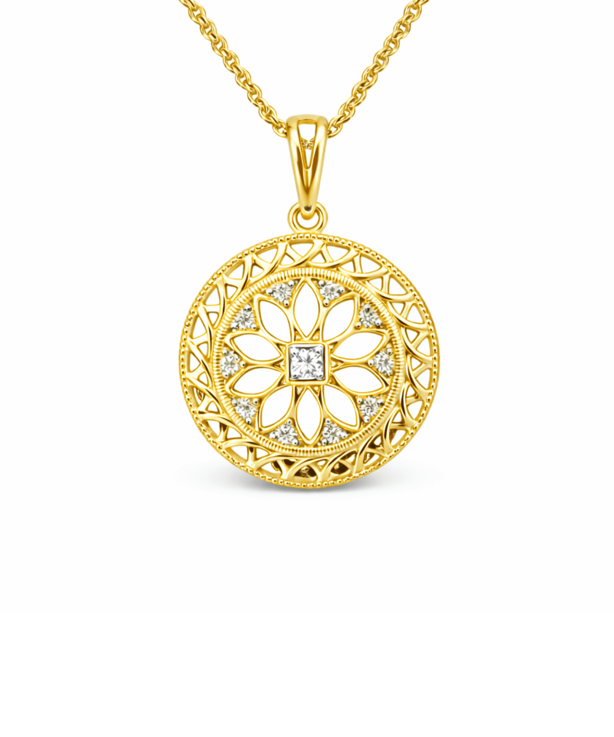 Floral Mandala Pendant alternate view