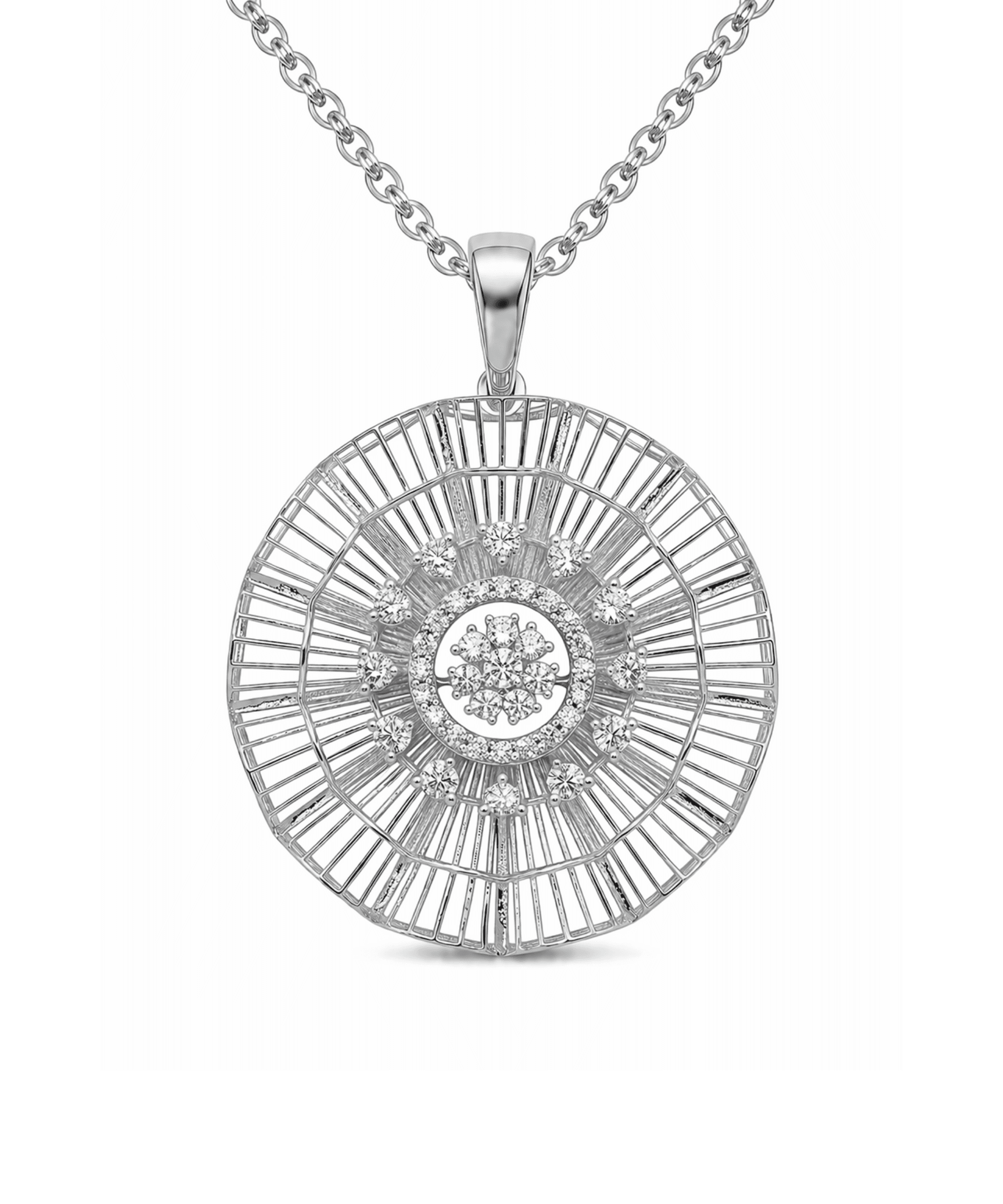 Sunburst Floral Pendant Necklace alternate view