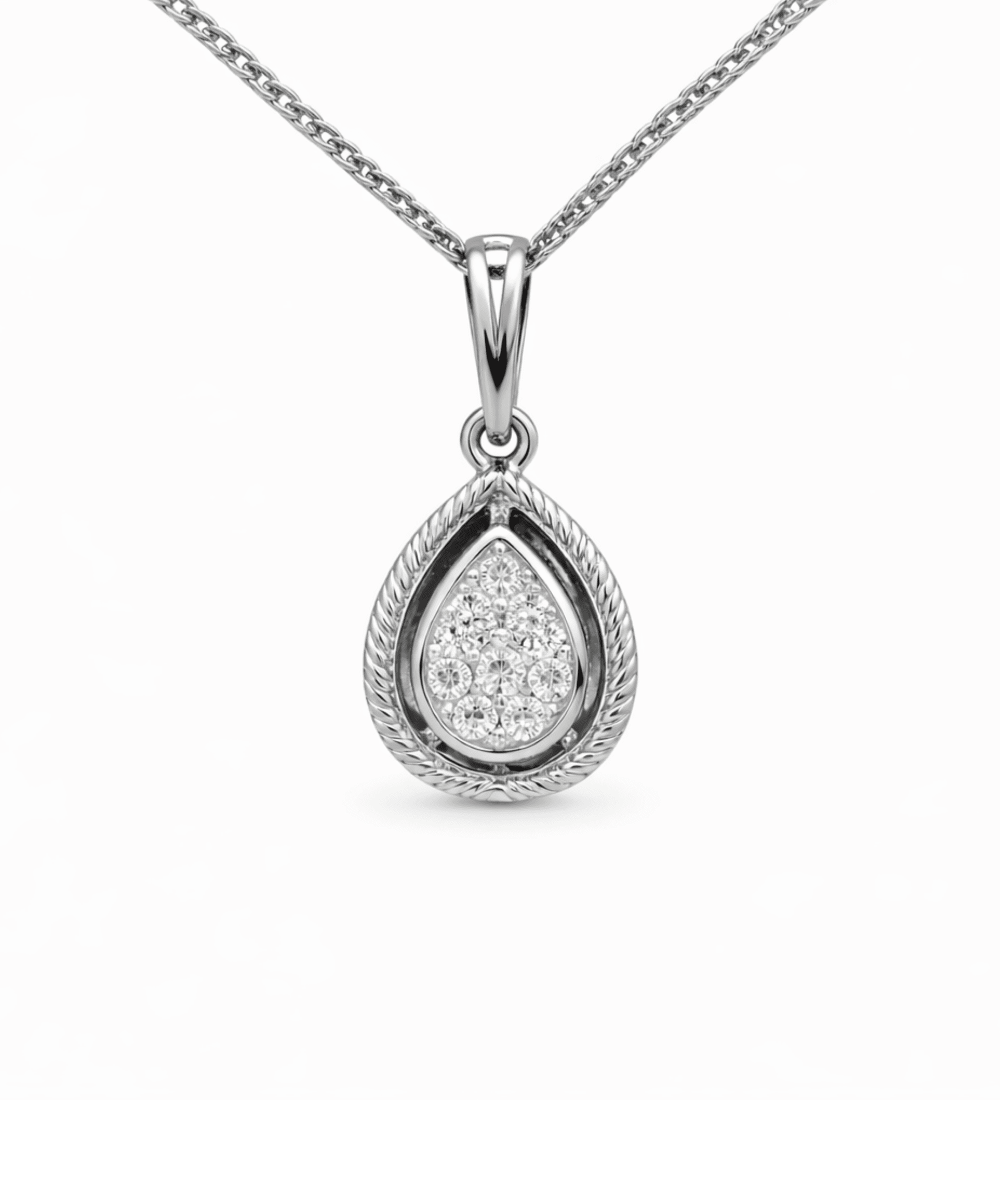 Teardrop Cluster Pendant Necklace alternate view