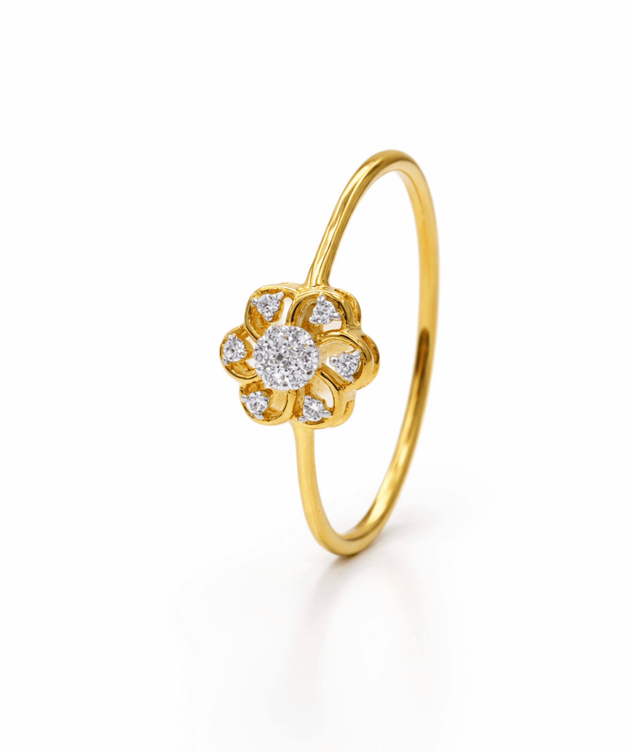 Golden Blossom Flower Ring