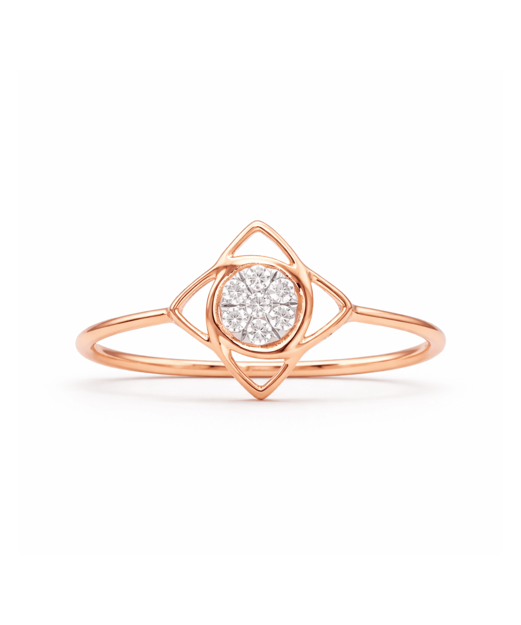 Golden Halo Frame Diamond Ring alternate view