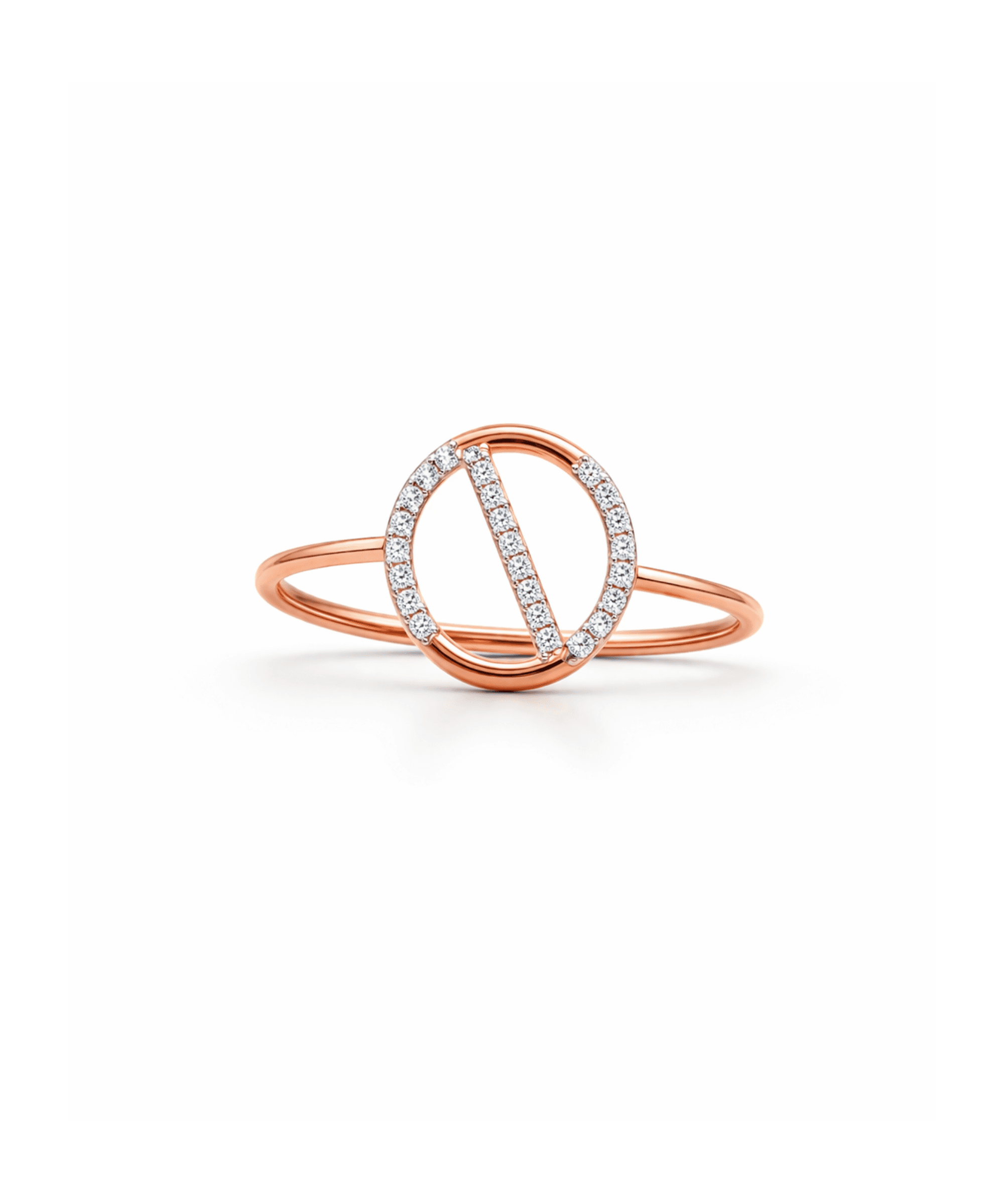 Halo Line Diamond Ring