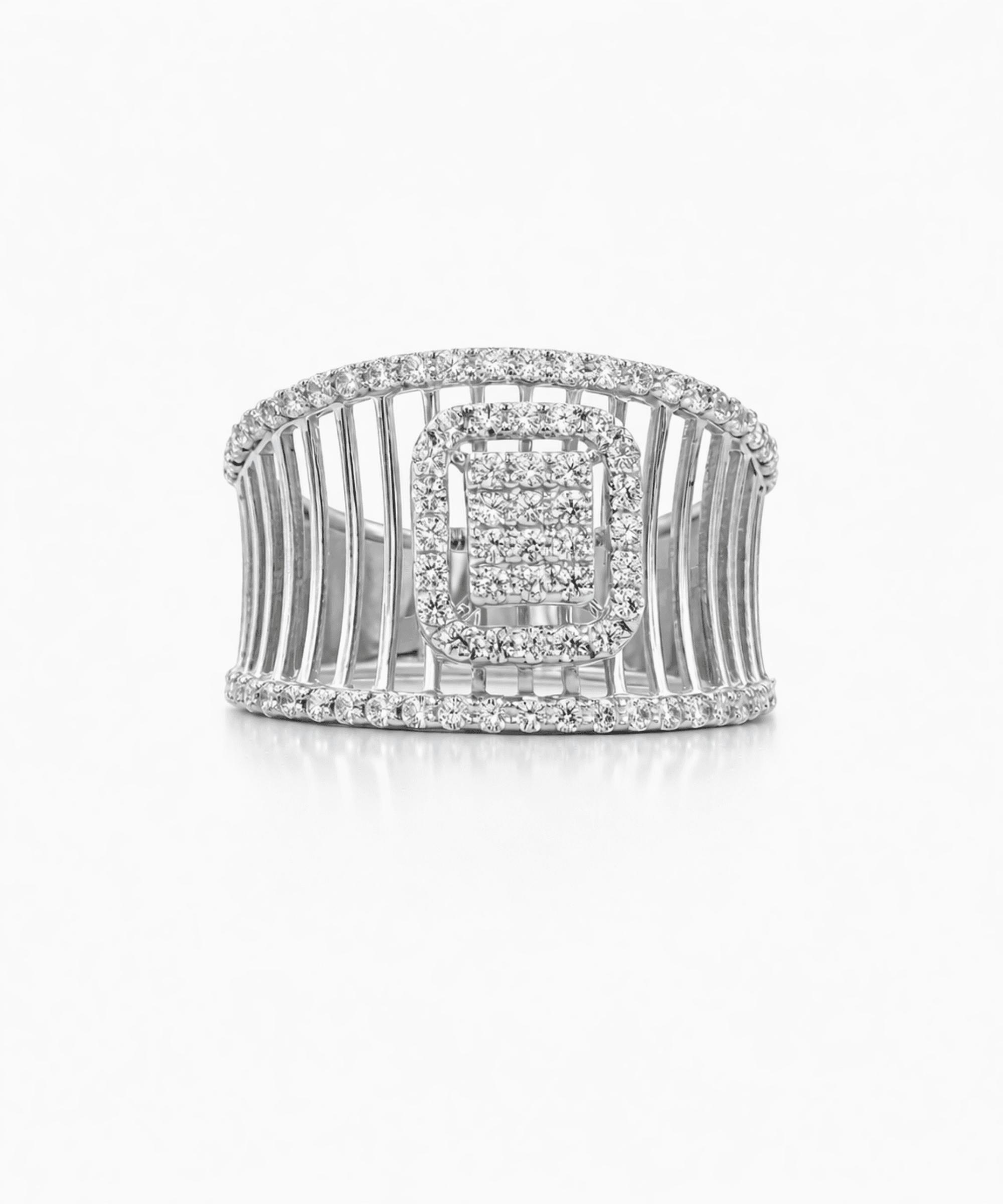 Golden Regal Embellished Frame Ring alternate view