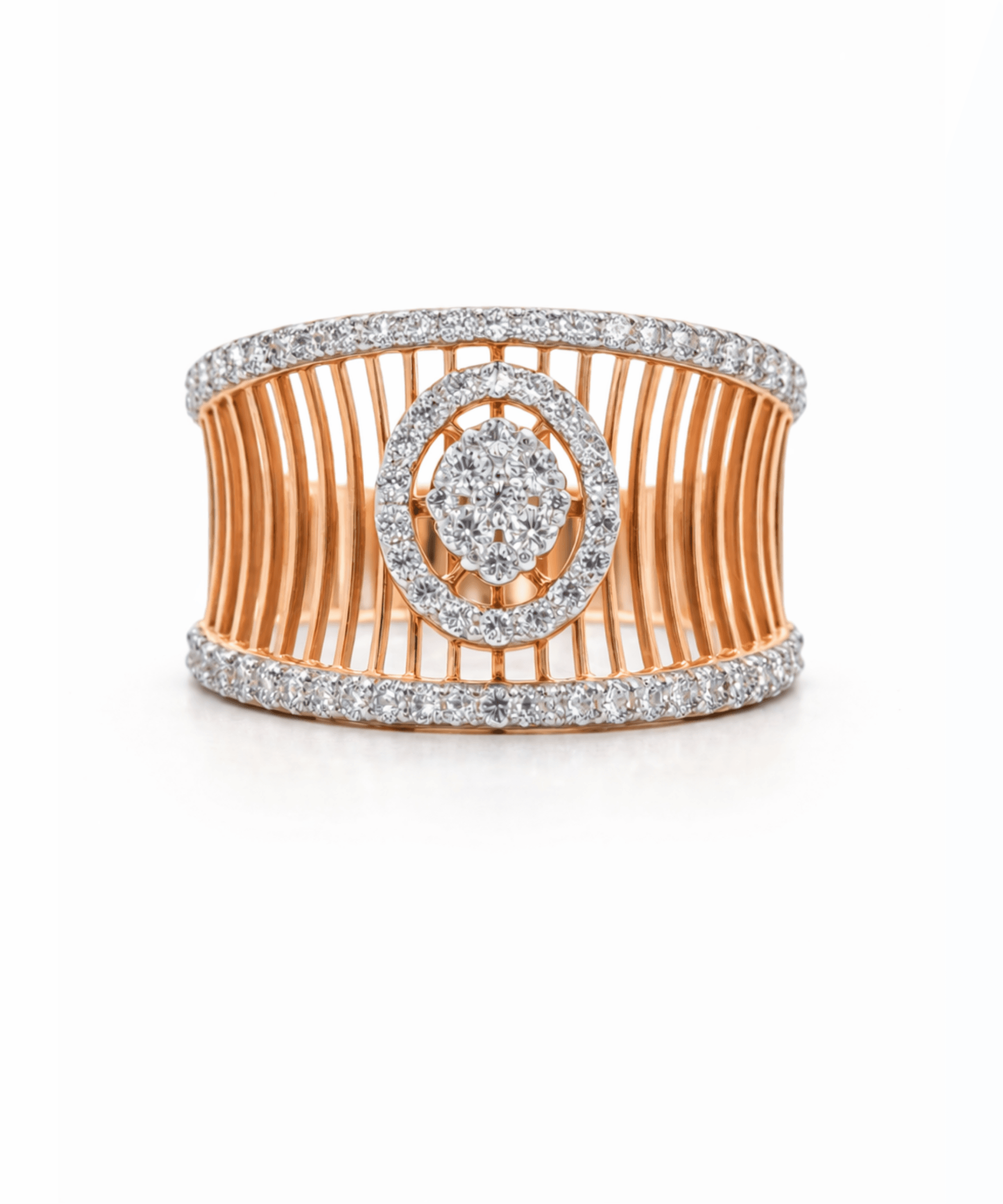 Golden Regal Halo Cuff Ring alternate view