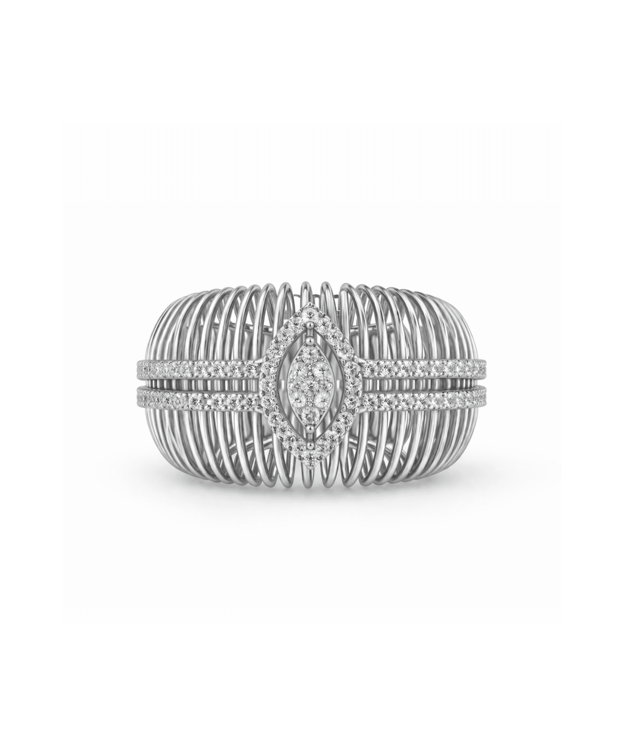 Marquise Halo Wire Statement Ring alternate view