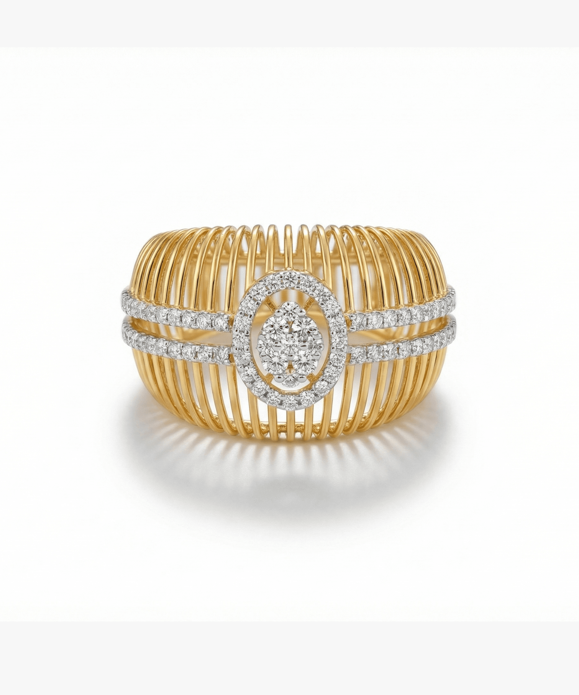 Oval Halo Wire Statement Ring