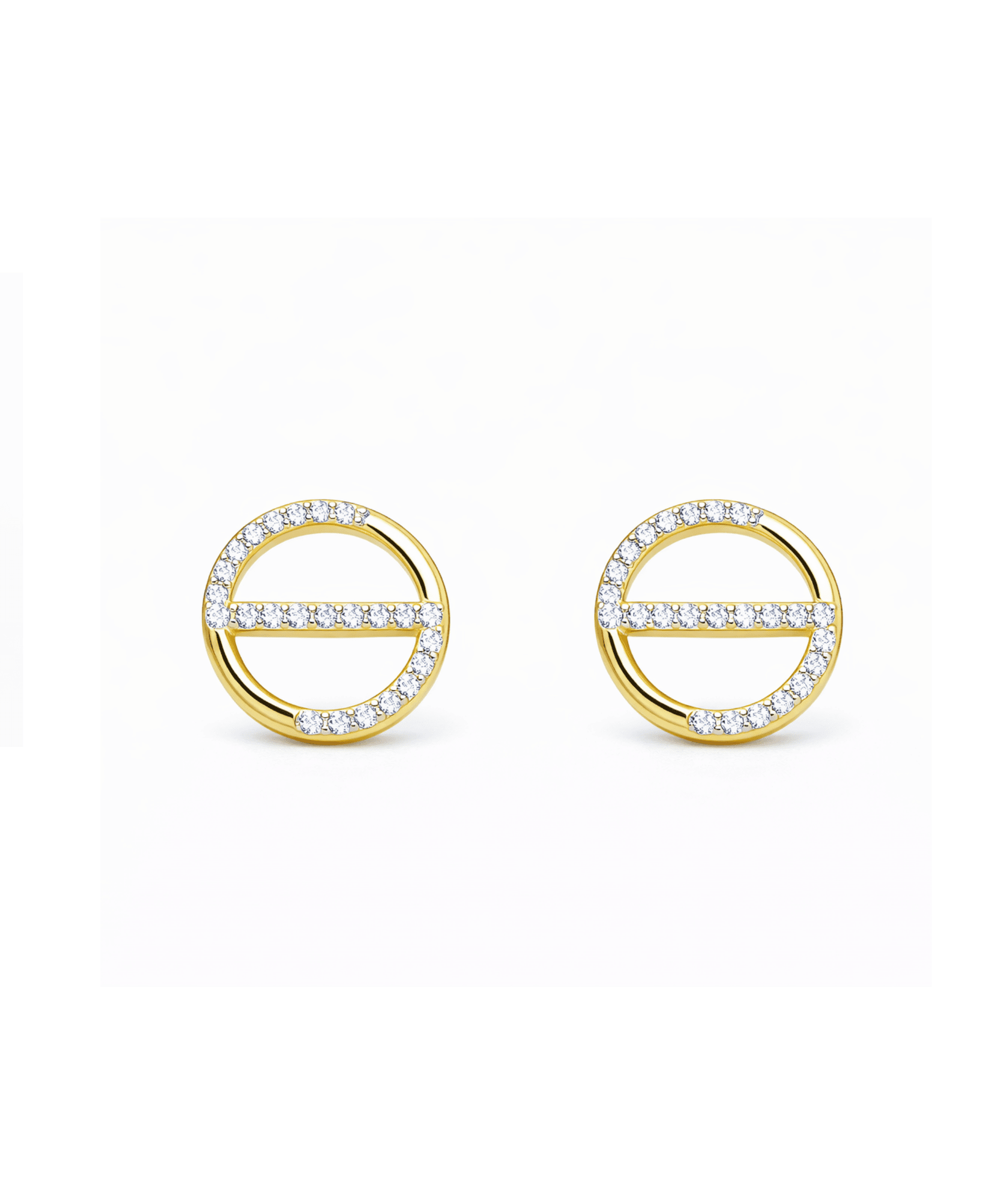 Circular Bar Stud Earrings