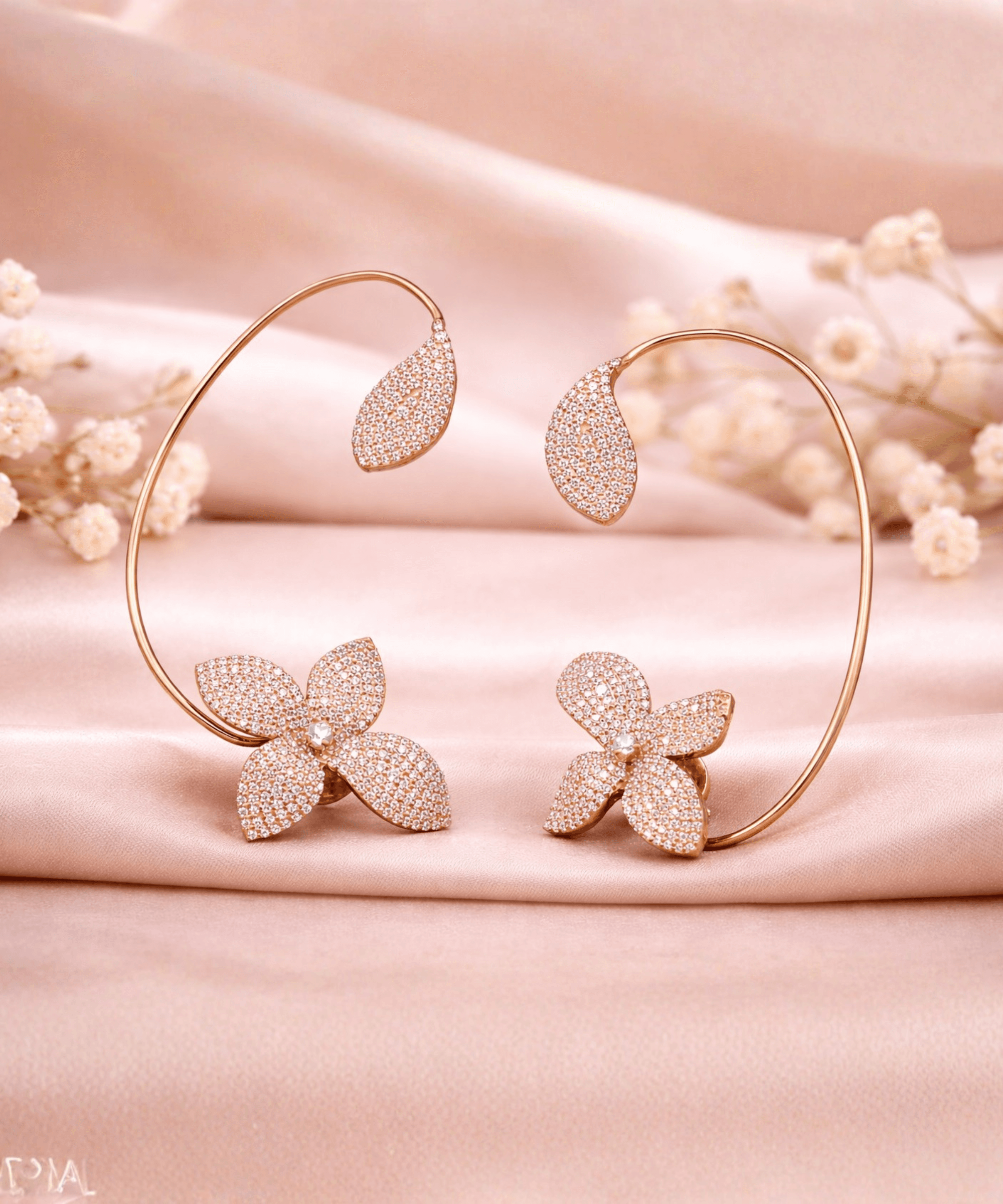 Floral Ear Cuff and Stud Earring Set thumbnail 4