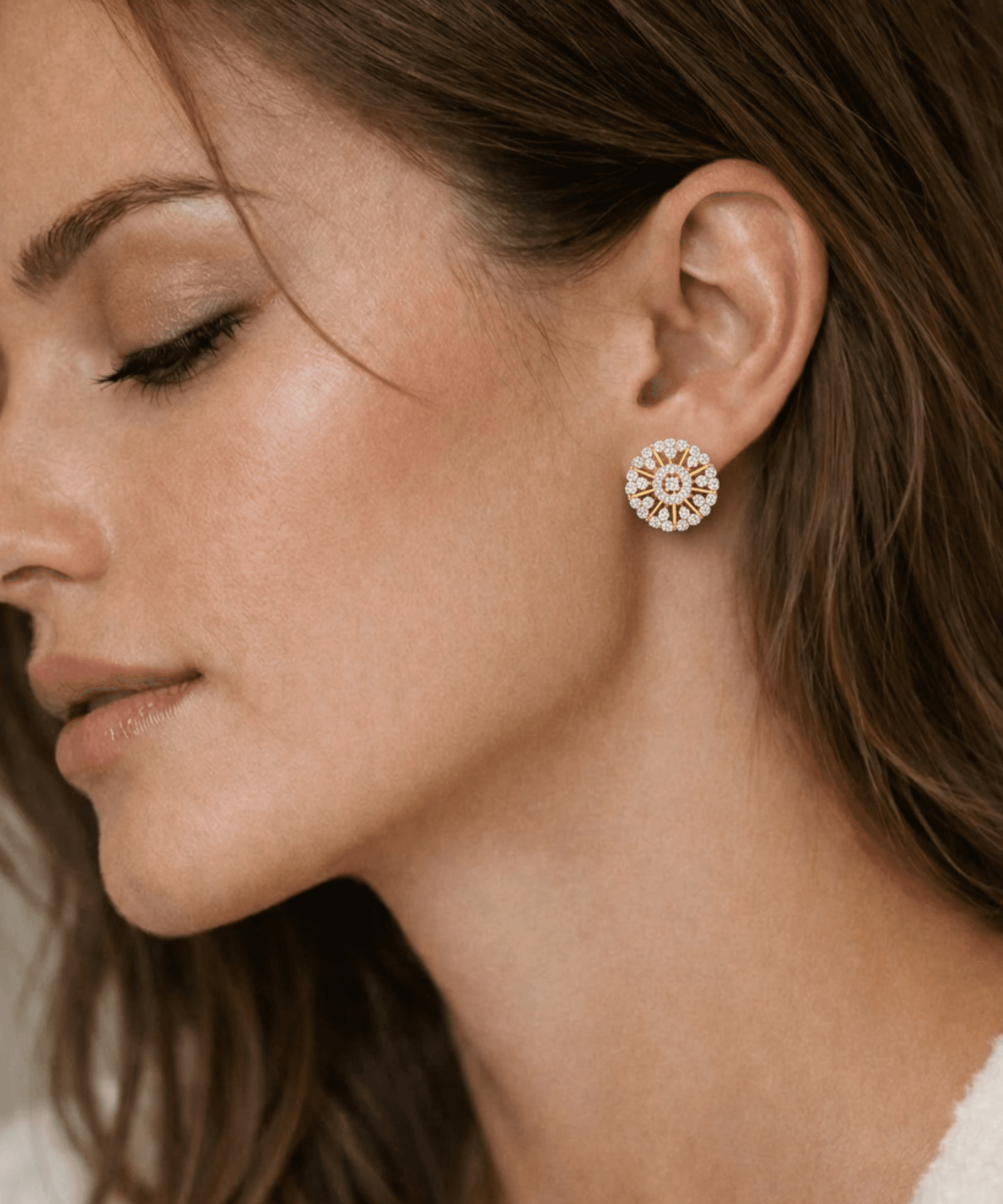 Floral Sunburst Stud Earrings thumbnail 2