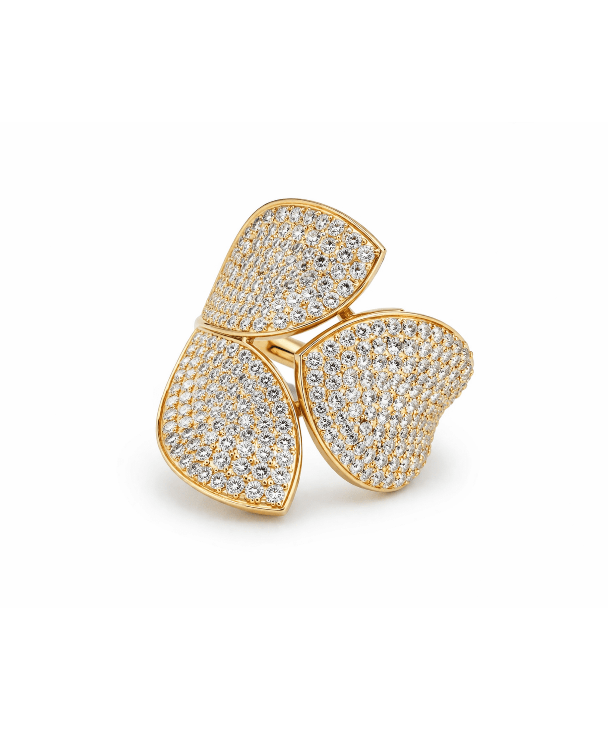 Triple Petal Open Statement Ring